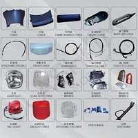 Accessoires de moto pour Yamaha CUXI 4C7 Pièces d'apparence Phare Couvercle latéral Pièces en PP Couvercle d'échappement Accessoires moteur