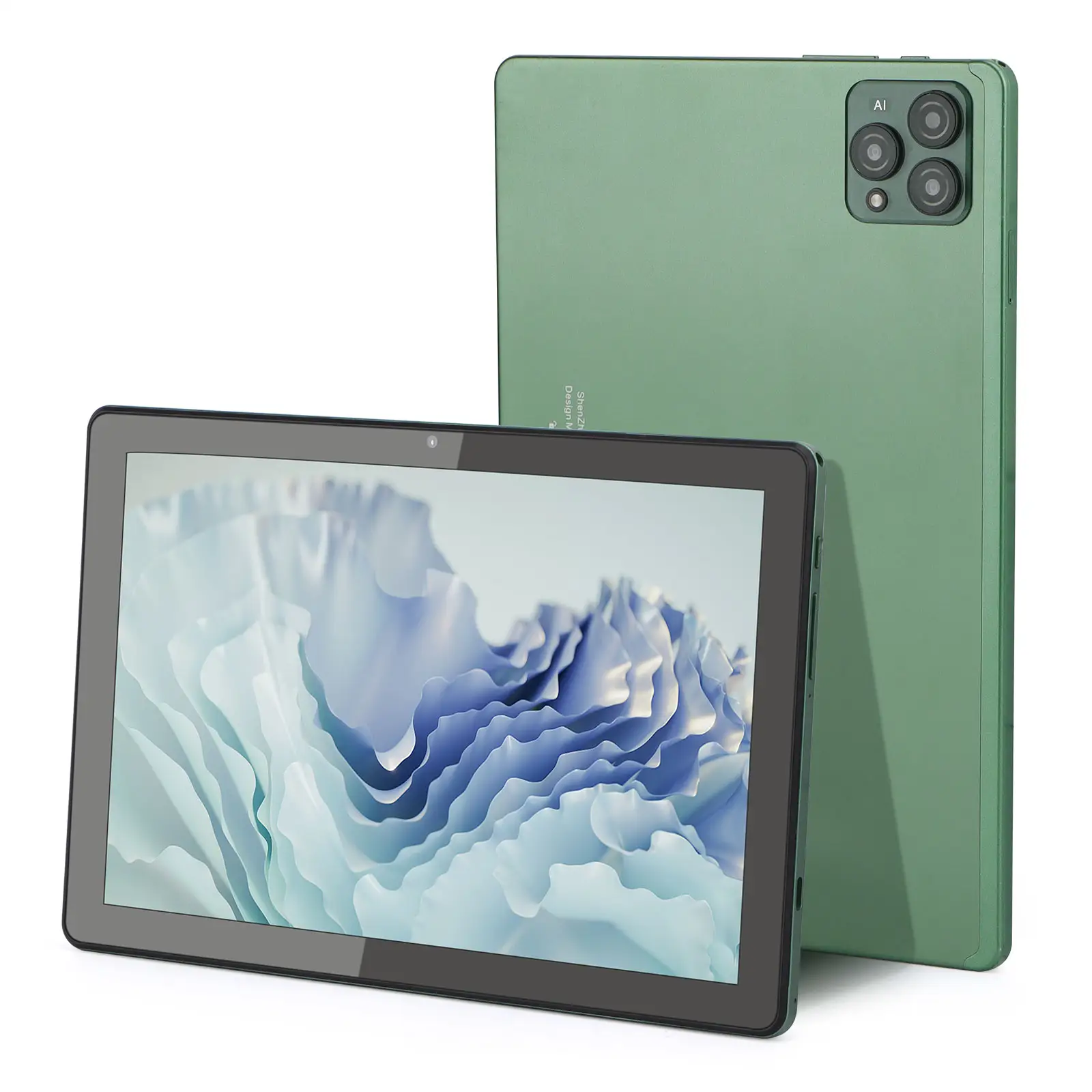 C רעיון 10-אינץ אנדרואיד 12 מערכת ירוק עסקים לוח, תמיכה Bluetooth, כפול כרטיס קורא, עם מקלדת