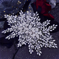 Applique 3D en strass et cristal de haute qualité, motif floral et feuille colorée brillante, pour robe de soirée, de bal ou de mariée