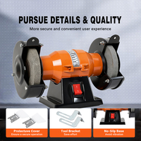 Meuleuse de banc électrique professionnelle industrielle 100% cuivre, 5 pouces, 200W, 50Hz, 3000 tr/min