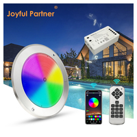 Luz LED Sumergible para Piscina PAR56 RGB Ultrafina de 35W, Cambio de Color, AC12V, IP68, 100% Sellada con Resina, Acero Inoxidable, Regulable, Impermeable