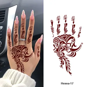 40 types d'autocollants de tatouage au henné marron Style indien Motif de dentelle Tatouages rouges Sexy Brown Mandala Tatouage temporaire au henné