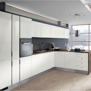 Top 10 armoires supiler Haute Brillance Couleur Blanche En Bois Laque <span class=keywords><strong>Cuisine</strong></span> Unités U Forme Modulaire Armoires <span class=keywords><strong>De</strong></span> <span class=keywords><strong>Cuisine</strong></span> - Product Image 2