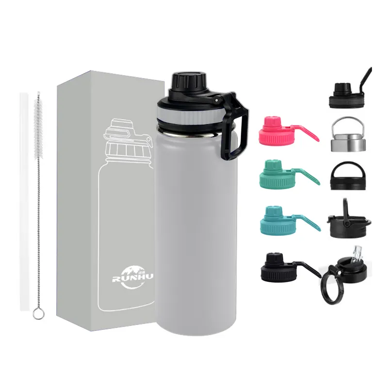 Bouteille d'eau de sport avec logo personnalisé de haute qualité Bouteille d'eau de 500ml en acier inoxydable Couleurs Thermos