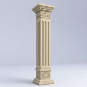 Khuôn đúc cột vuông bê tông xi măng mẫu nhà năm <span class=keywords><strong>2025</strong></span>, kiểu dáng hình nhà, có rãnh, dày dặn, dùng trong xây dựng - Product Image 3