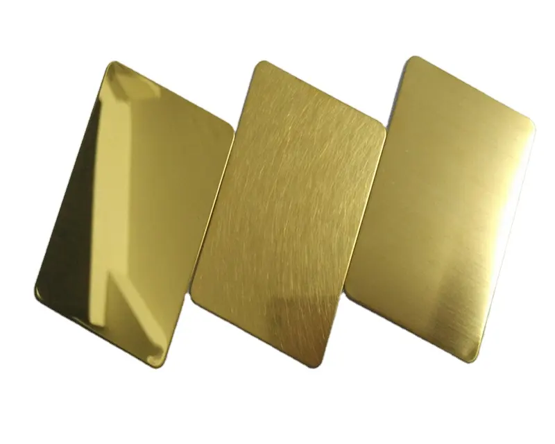 Galvanizzazione spazzolata 201 304 316 SS lamiera Inox oro e argento piastra decorativa in acciaio inossidabile con finitura a specchio