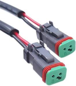 2-in-1-Doppelausgänge DT DTM-Buchsen adapter Splitter Deutsch Dual Leads Kompatibler LED-Arbeits kabelbaum - Product Image 2