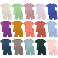 Pigiama Estivo Personalizzato in Bambù per Bambine, Set 2 Pezzi Top + Pantaloncini, Abbigliamento per Bambini e Bambine, Vendita all'Ingrosso