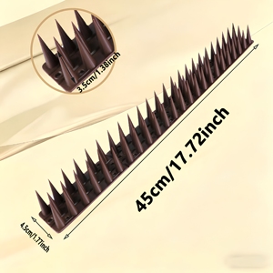 MeiZhongKai Brown Plastic Bird <strong>Spikes</strong>, Anti Pigeon/<strong>Cat</strong>/Animal Deterrent <strong>Spikes</strong> for Roof Fence Balcony - Product Image 2