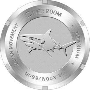 Montre automatique de plongée en titane pour hommes, NH70, mécanique, étanche 20ATM, bracelet en caoutchouc fluoré, cadran lumineux - Product Image 6