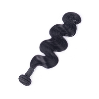 Ekstensi Rambut Asli India Natural Weft, Rambut Virgin Mentah 10A 12A Double Drawn, Model Body Wave