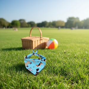 وشاح تبريد للكلاب والقطط بتصميم مثلث وشعار مخصص، مصنوع من البوليستر الناعم، مطبوع وقابل للتخصيص، مناسب للصيف والهالوين وعيد الميلاد - Product Image 6