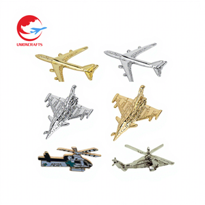 Cadeaux d'aviation en forme d'avion avec logo personnalisé en gros aile de vol broche Airbus insigne épingle en métal avion de chasse avions épinglette - Product Image 1