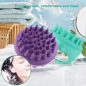 Cepillo de masaje para el cuero cabelludo y champú, de silicona, para el cuidado del cabello, cepillo de baño, peine para el cabello, esponja de baño, herramienta de baño para lavado corporal - Product Image 2