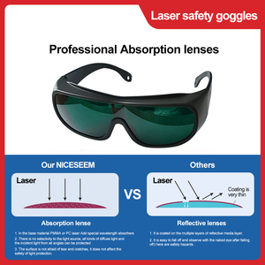 अग्नि सुरक्षित गोगल्स नारंगी स 166 850nm रोशनी के नेतृत्व में ब्लू इन्फ्रारेड सर्जरी, लेजर चश्मा सुरक्षा - Product Image 2