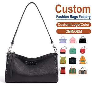 Bolso de Hombro de Cuero Genuino para Mujer, Forma de Almohada Suave, Cierre de Cremallera, Moderno y Versátil para Uso Diario, Compatible con OEM/ODM - Product Image 1