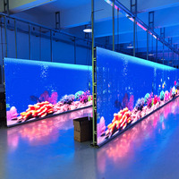 Écran LED transparent P3.91 de 1000x1000mm pour vitrine de centre commercial, panneau publicitaire intérieur en verre