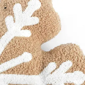 Navidad copo de nieve forma cojín almohada cómoda Toalla de felpa bordado decoración del hogar almohadas