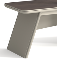 Escritorio de Gerente de Madera Sólida Moderna de Calidad Premium Personalizado, Muebles de Oficina de Lujo, Diseño Modular, Caja de Cables Oculta, Alimentación Integrada