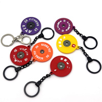 Porte-clés photo numérique de gym, Bouteille de sport, Gobelet shaker écologique en caoutchouc 3D, Mini haltère, Fitness