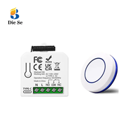 Interrupteurs à télécommande sans fil RF 433 MHz AC110V/220V 10A 2000W Portée 50m Récepteur de relais de circuit unidirectionnel pour lumières et porte de garage