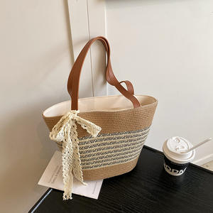 ¡Novedad de 2025! Bolso tejido de paja de gran capacidad, bolso de playa, bolso de hombro para mujer - Product Image 1