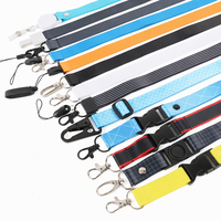 Lanière de cou personnalisée en polyester par sublimation, avec logo imprimé sur mesure, pour badge d'identification, avec boucle détachable, pour événements d'entreprise