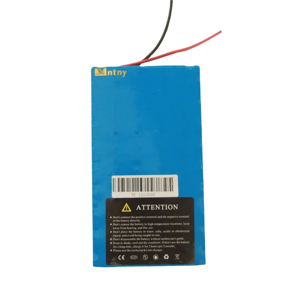 CNNTNY Lifepo4 Rechargeable 12v Light Weight dc 30ah Battery Pack for E-bike LED Light