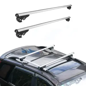 SUV Adjustable Anti-Theft Basics Universal Aluminum Silver Cross Rail Car Roof Rack