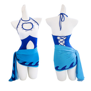 Costumes de <span class=keywords><strong>cosplay</strong></span> LOL <span class=keywords><strong>Miss</strong></span> Fortune pour femmes, accessoires, maillots de bain sexy Jirai Kei pour fête au bord de la piscine, Halloween, plage - Product Image 2