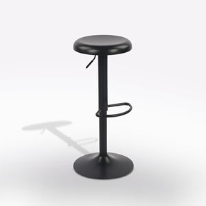 TABURETE AJUSTABLE DE METAL NEGRO MATE - Product Image 1