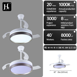 Ventilador de Techo Inteligente Tuya de 42 Pulgadas con Aspas Invisibles, Moderno, Retráctil, con Luces LED y Control Remoto - Product Image 5