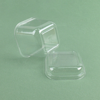 Vente directe d'usine de gobelets à dessert carrés transparents jetables en PP/PE, diamètre 90 mm, 200 ml