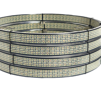 Feux de jantes LED ultra-lumineux à 5 rangées double face blanc pur 6500K, éclairage extérieur blanc cristal pour camions, SUV et véhicules tout-terrain