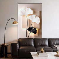 Vente en gros d'art mural encadré de style lumineux, art abstrait moderne, peinture en porcelaine cristalline pour la décoration murale du salon, de la chambre à coucher et du bureau