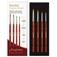 Pinceau professionnel pour technicien dentaire en poils synthétiques de Kolinsky Sable # Brosses de laboratoire dentaire en gros (2/4/6/8) pour la restauration dentaire