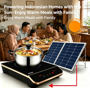 Kit complet de cuisinière à induction solaire pour l'Indonésie 24V DC avec 3 heures d'autonomie et sans gaz requis - Product Image 4