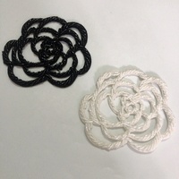 Vêtement fantaisie bricolage décoratif évider patchs de fleurs perlées brodées LT9320