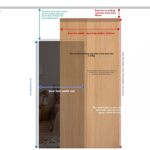Sistema de Puertas Correderas Ocultas Sin Riel Mágico EPFORGE para Puertas de Madera con Cierre Suave y Montaje Interior en Pared - Product Image 5