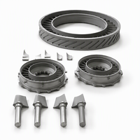 Service de fraisage CNC sur mesure, lames de ventilateur spirales en titane usinées par CNC 5 axes, hélices en aluminium 6061 7075, usinage CNC