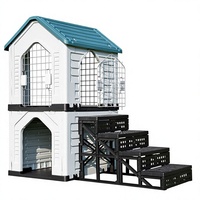Lit pour chien double couche en plastique, directement de l'usine, maison pour chien multi-portes, toutes saisons, amovible, lavable, pliable, adapté aux chiens de taille moyenne et grande