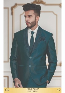 Blazer spécial mariage pour hommes avec gilet et pantalon assortis, parfait pour les réceptions de festivals, les fêtes de fiançailles et les événements - Product Image 6