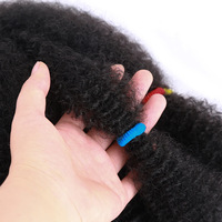 Cheveux synthétiques doux pré-étirés Yaki Afro Kinky Twist Marley pour tresses avec double trame machine