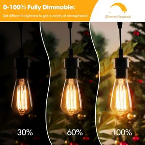 Bombilla <span class=keywords><strong>LED</strong></span> moderna de ahorro de energía 4W regulable St64 Edison bombillas incandescentes para cocinas y comedores - Product Image 4