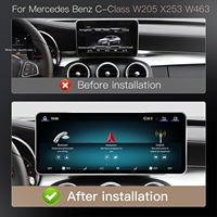Uckazy Pantalla QLED de 128 Pulgadas para Mercedes-Benz C/GLC W205/X253, CarPlay Android, Resolución 2400x900, Conexión Inalámbrica Plug-and-Play, Linux Estable