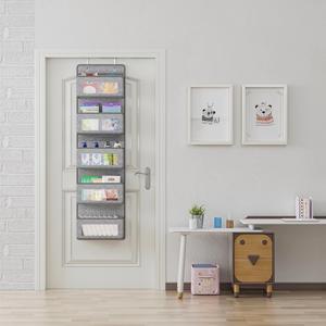 Organisateur suspendu à 5 poches pour porte avec fenêtre transparente pour salon, chambre, maison, dortoir - Product Image 4