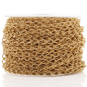 Cadena de Gancho en Relieve de Acero Inoxidable, Color Dorado, Chapado en Oro de 18k, Accesorio para Bolsos y Joyería DIY - Product Image 1
