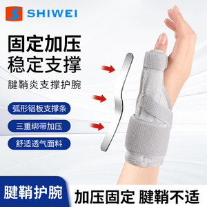 Attelle de poignet Shiwei réglable avec support pour le pouce, pour la récupération de la gaine tendineuse, adulte - Product Image 4