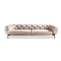 Italien Moderne Dune Canapé de luxe Beige pour chambre à coucher Canapé sectionnel et canapé en cuir Inclinable Ensemble de meubles de salon