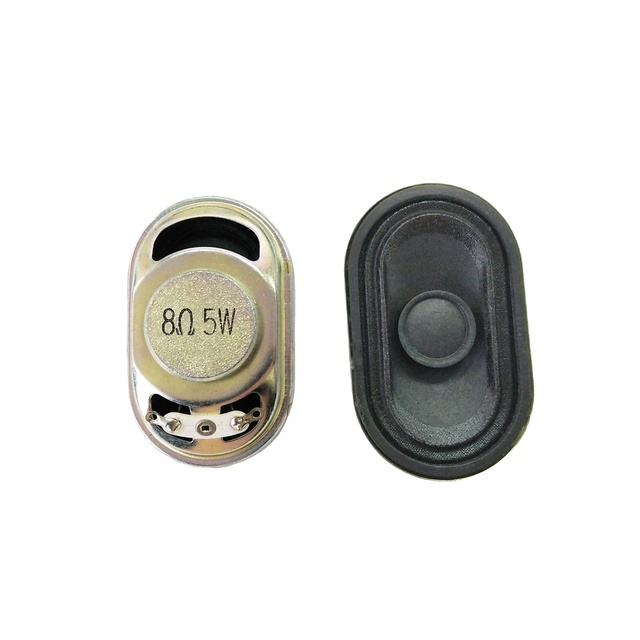 35x58mm Racetrack Mini Speaker 5W 8Ω Metal Case - Cloth Edge Paper Cone for Electronics OEM